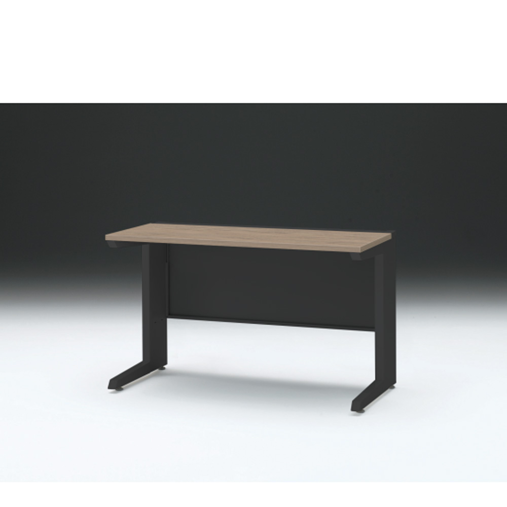 CZRデスク 平机 CZR-126JAC-171 センター引出しなし L脚 W1200× D600 [ 本体: ブラックT・天板: 71 / アッシュドオークM]