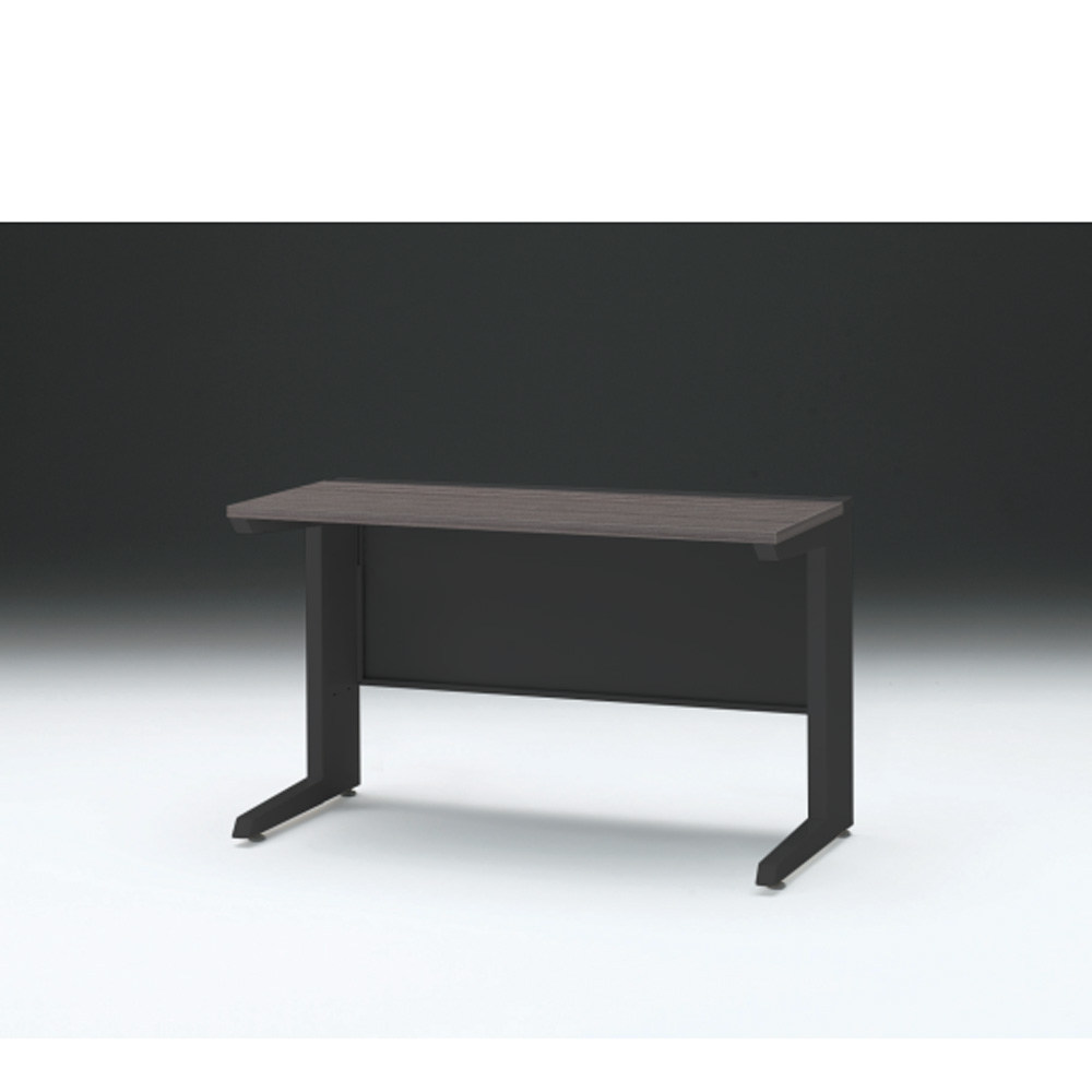 CZRデスク 平机 CZR-126JAC-181 センター引出しなし L脚 W1200× D600 [ 本体: ブラックT・天板: 81 / アッシュドオークD]
