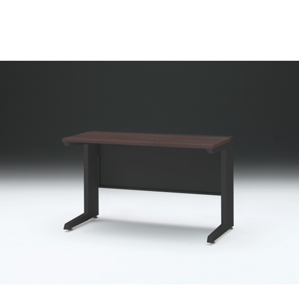 CZRデスク 平机 CZR-126JAC-182 センター引出しなし L脚 W1200× D600 [ 本体: ブラックT・天板: 82 / ブラックウォールナットD]