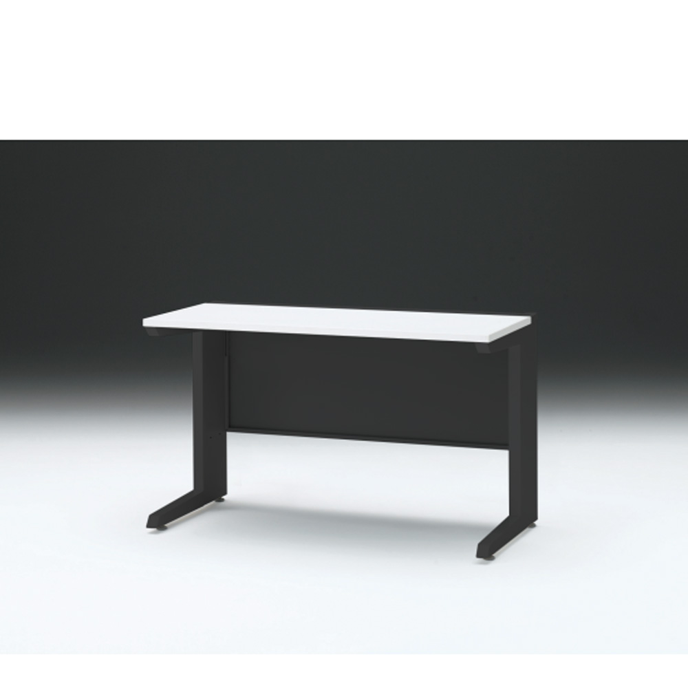 CZRデスク 平机 CZR-126JAC-1W9 センター引出しなし L脚 W1200× D600 [ 本体: ブラックT・天板: W9 / ホワイトW]