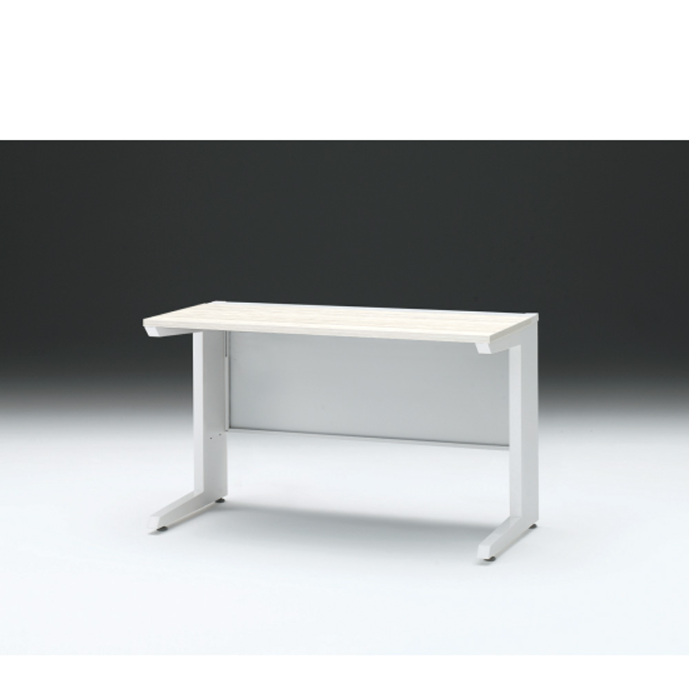 CZRデスク 平机 CZR-126JAC-961 センター引出しなし L脚 W1200× D600 [ 本体: ホワイトW・天板: 61 / アッシュドパインL]