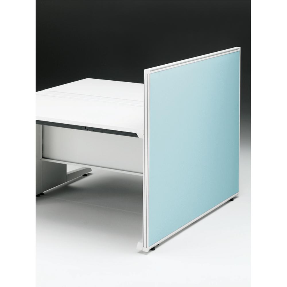 CZRデスク エンドロングパネル 両面 D1400用 机上320 布地FR CZR-140XHR9S4W9 ［W9×W9×ターコイズブルー］