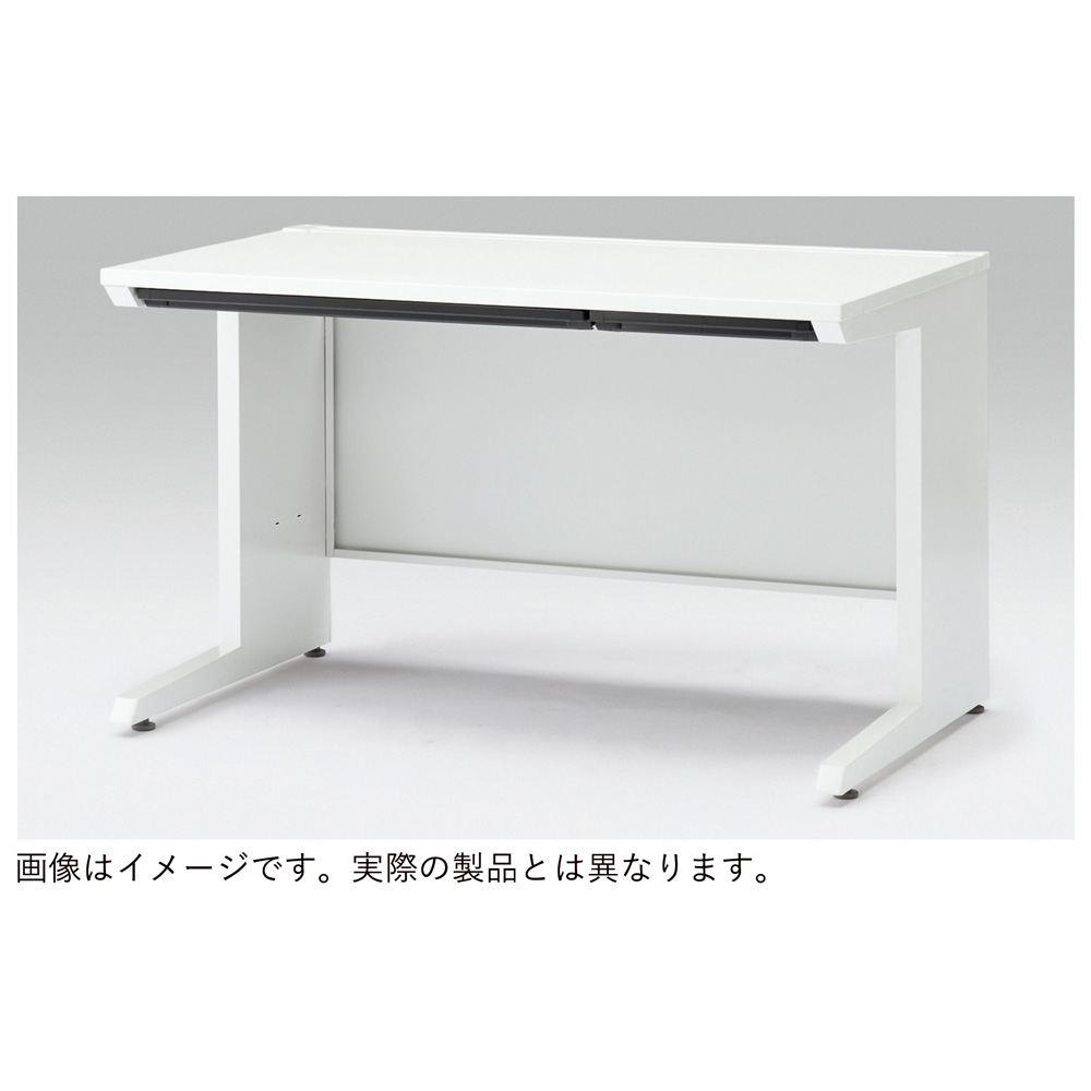 CZRデスク 対向配線用平机 CZR-146FAC-161 センター引出しなし L脚 W1400× D600 [ 本体: ブラックT・天板: 61 / アッシュドパインL]