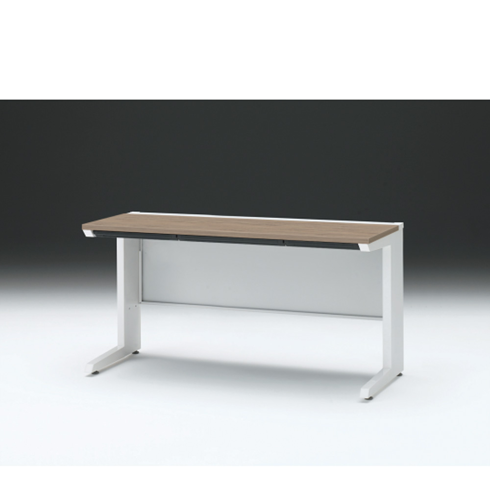 CZRデスク 平机 CZR-146HAC-971 浅型センター引出し付 L脚 W1400× D600 [ 本体: ホワイトW・天板: 71 / アッシュドオークM]