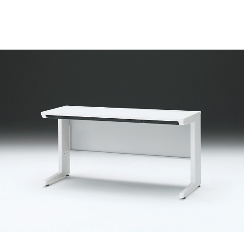 CZRデスク 平机 CZR-146HAC-9W9 浅型センター引出し付 L脚 W1400× D600 [ 本体: ホワイトW・天板: W9 / ホワイトW]