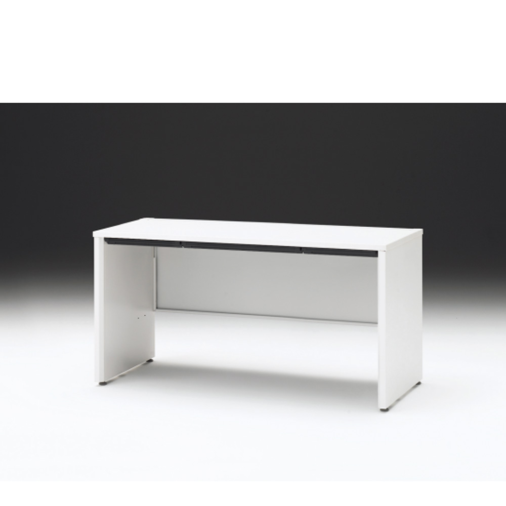 CZRデスク 平机 CZR-146HAPC-9W9 浅型センター引出し付 パネル脚 W1400× D600 [ 本体: ホワイトW・天板: W9 / ホワイトW]