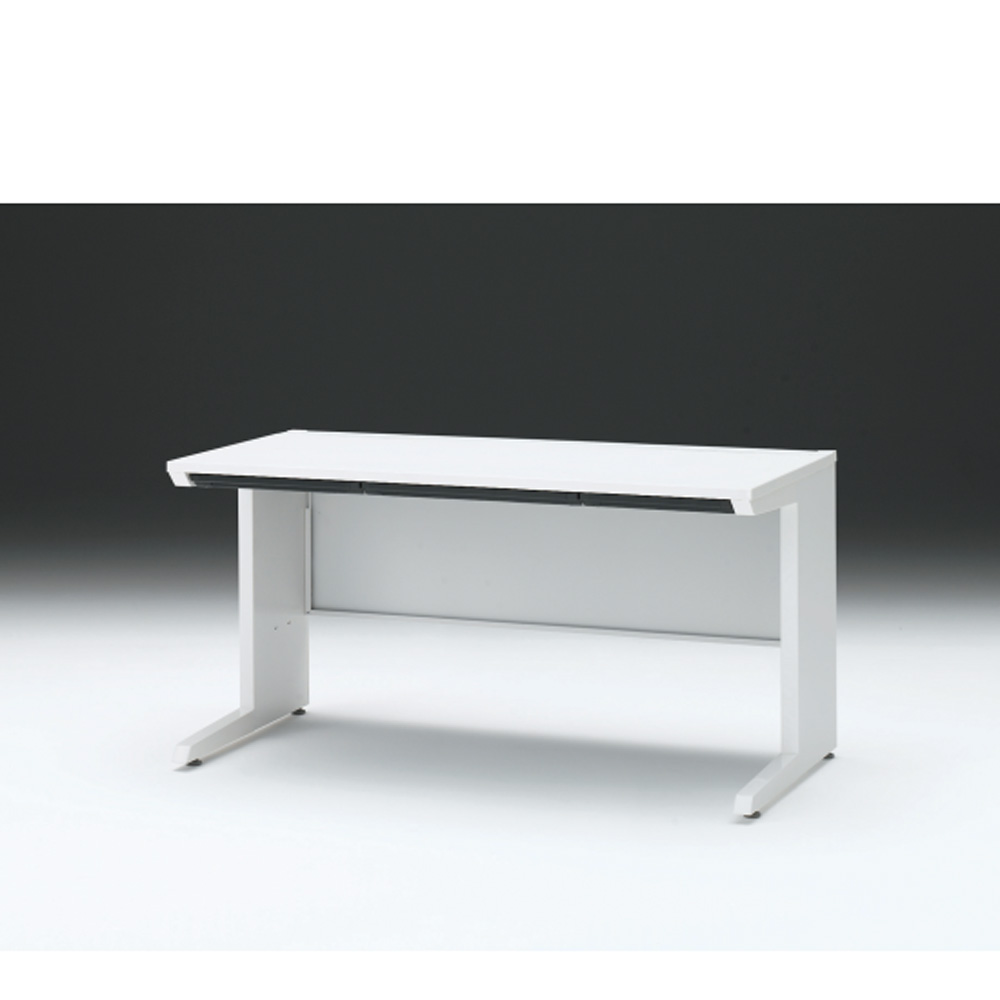 CZRデスク 平机 CZR-147HAC-9W9 浅型センター引出し付 L脚 W1400× D700 [ 本体: ホワイトW・天板: W9 / ホワイトW]