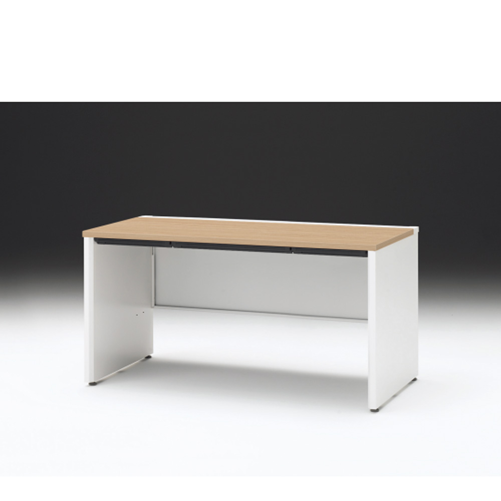 CZRデスク 平机 CZR-147HAPC-992 浅型センター引出し付 パネル脚 W1400× D700 [ 本体: ホワイトW・天板: 92 / ホワイトオークM]