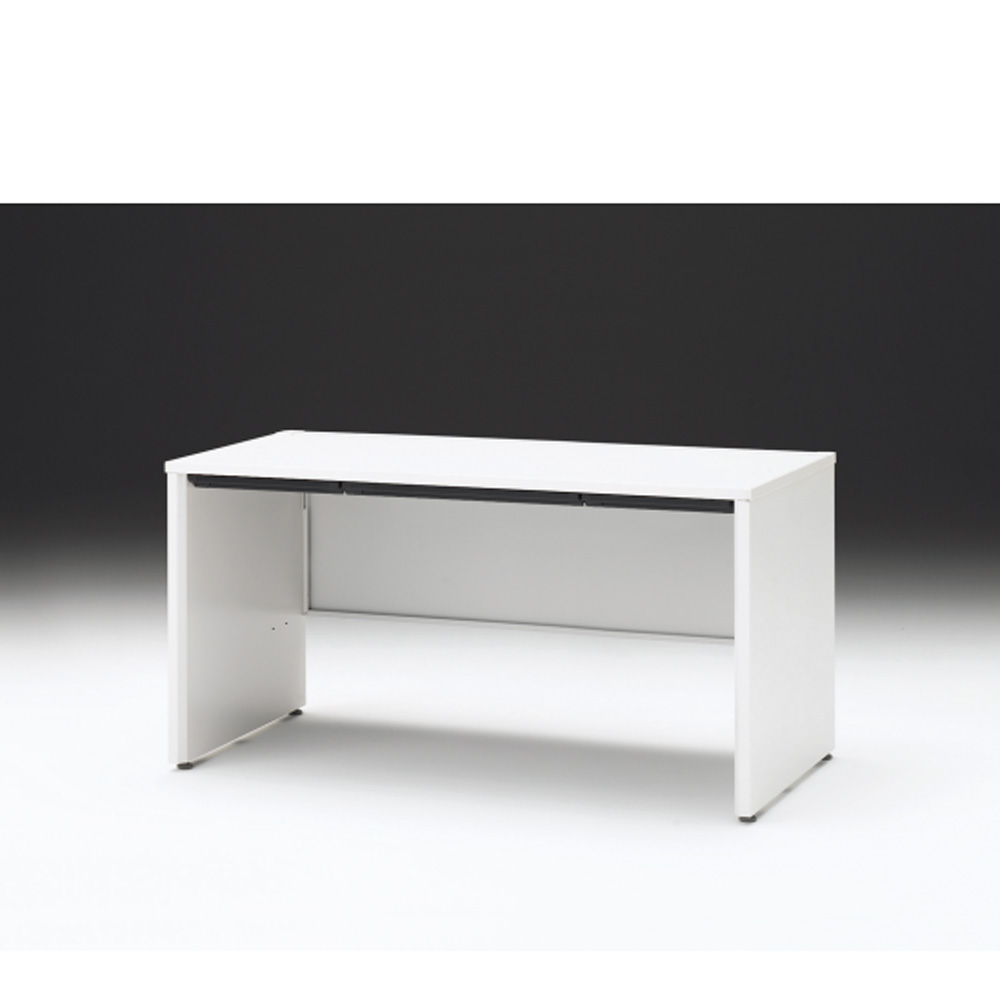 CZRデスク 平机 CZR-147HAPC-9W9 浅型センター引出し付 パネル脚 W1400× D700 [ 本体: ホワイトW・天板: W9 / ホワイトW]