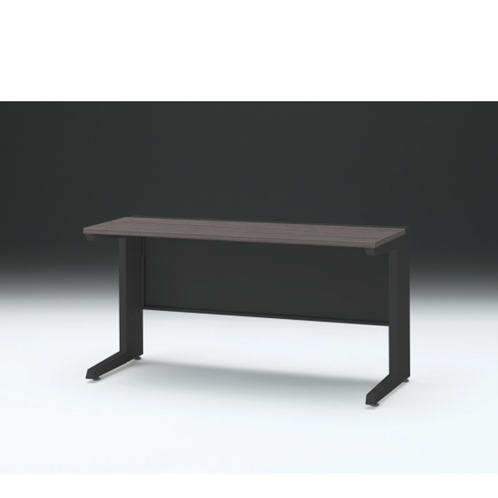 CZRデスク 平机 CZR-146JAC-181 センター引出しなし L脚 W1400× D600 [ 本体: ブラックT・天板: 81 / アッシュドオークD]