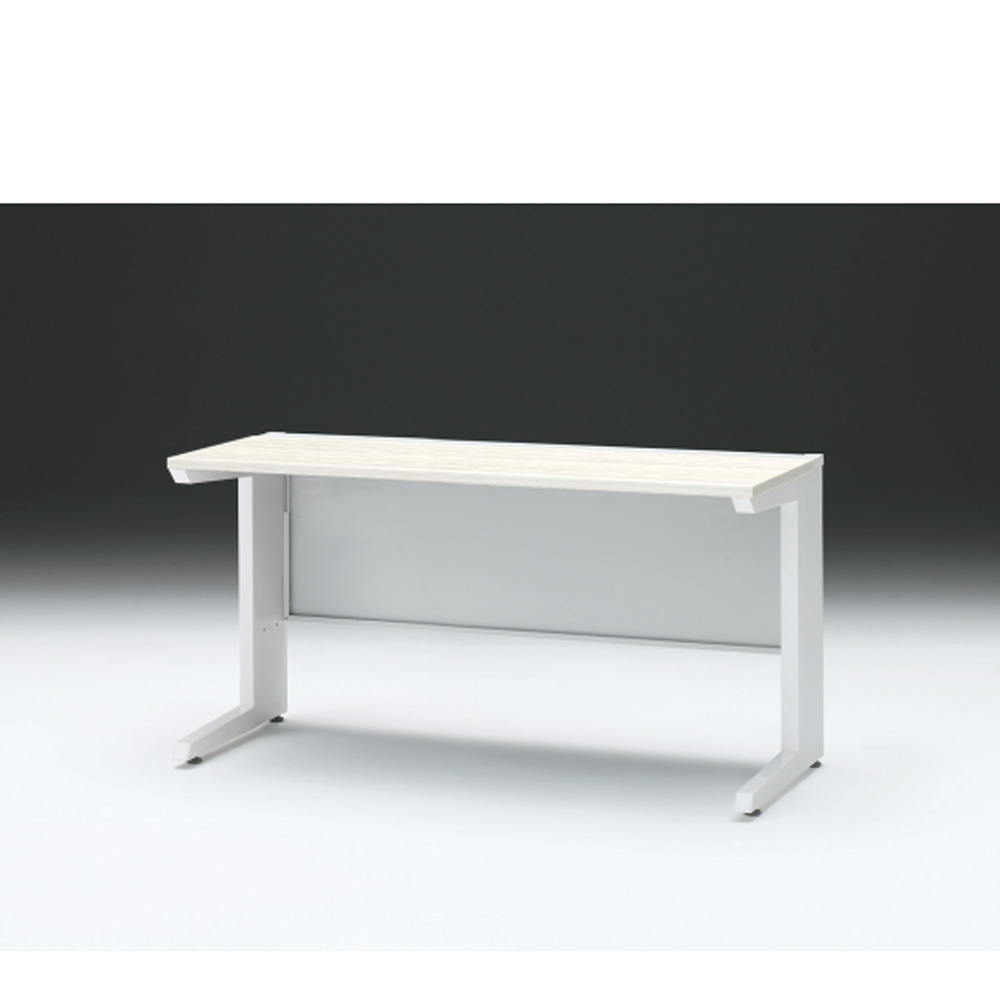 CZRデスク 平机 CZR-146JAC-961 センター引出しなし L脚 W1400× D600 [ 本体: ホワイトW・天板: 61 / アッシュドパインL]