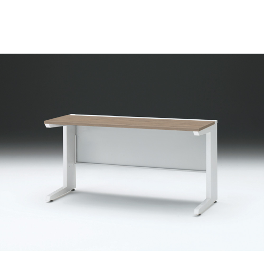 CZRデスク 平机 CZR-146JAC-971 センター引出しなし L脚 W1400× D600 [ 本体: ホワイトW・天板: 71 / アッシュドオークM]