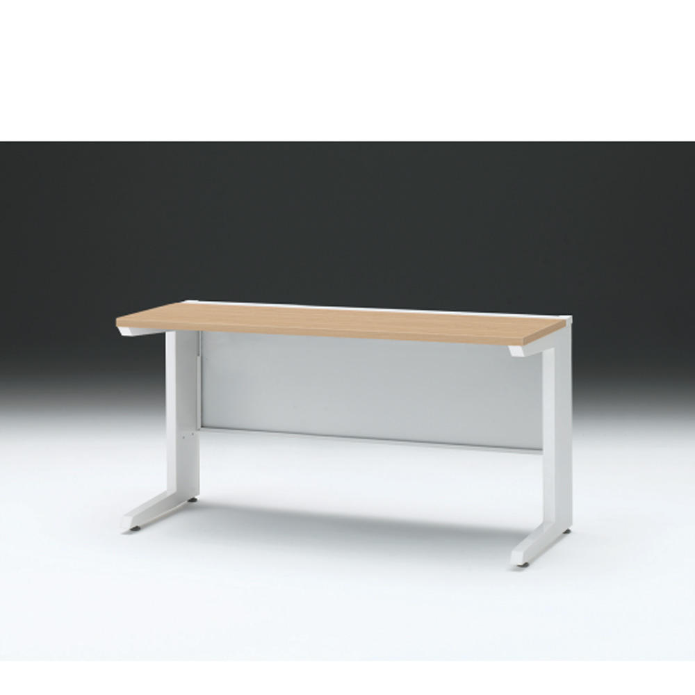 CZRデスク 平机 CZR-146JAC-992 センター引出しなし L脚 W1400× D600 [ 本体: ホワイトW・天板: 92 / ホワイトオークM]