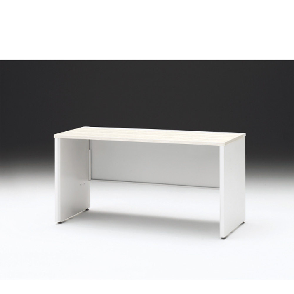 CZRデスク 平机 CZR-146JAPC-961 センター引出しなし パネル脚 W1400× D600 [ 本体: ホワイトW・天板: 61 / アッシュドパインL]