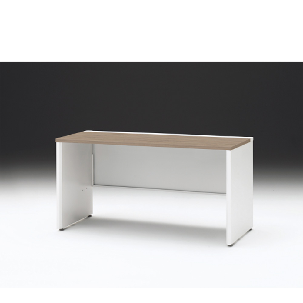 CZRデスク 平机 CZR-146JAPC-971 センター引出しなし パネル脚 W1400× D600 [ 本体: ホワイトW・天板: 71 / アッシュドオークM]