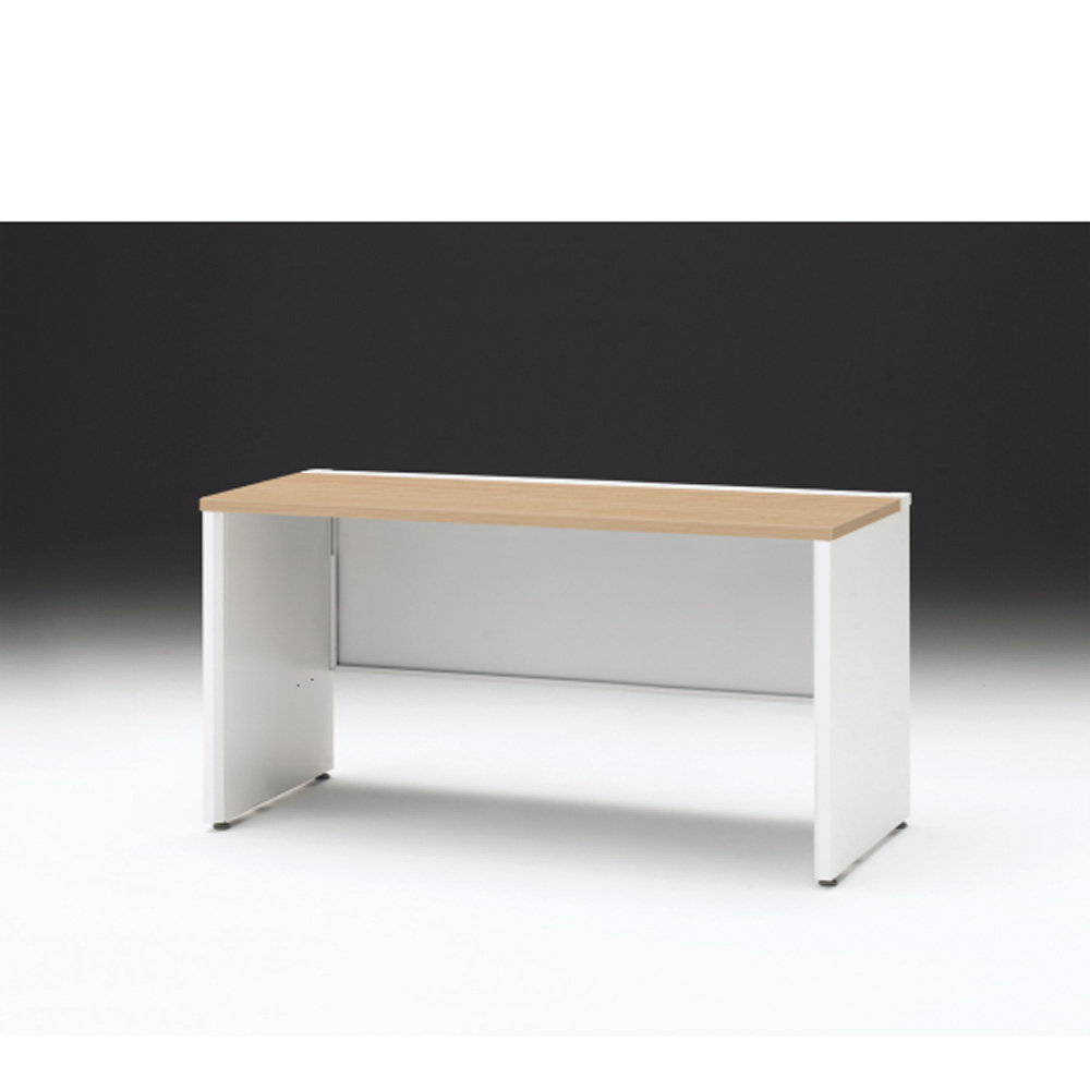 CZRデスク 平机 CZR-146JAPC-992 センター引出しなし パネル脚 W1400× D600 [ 本体: ホワイトW・天板: 92 / ホワイトオークM]