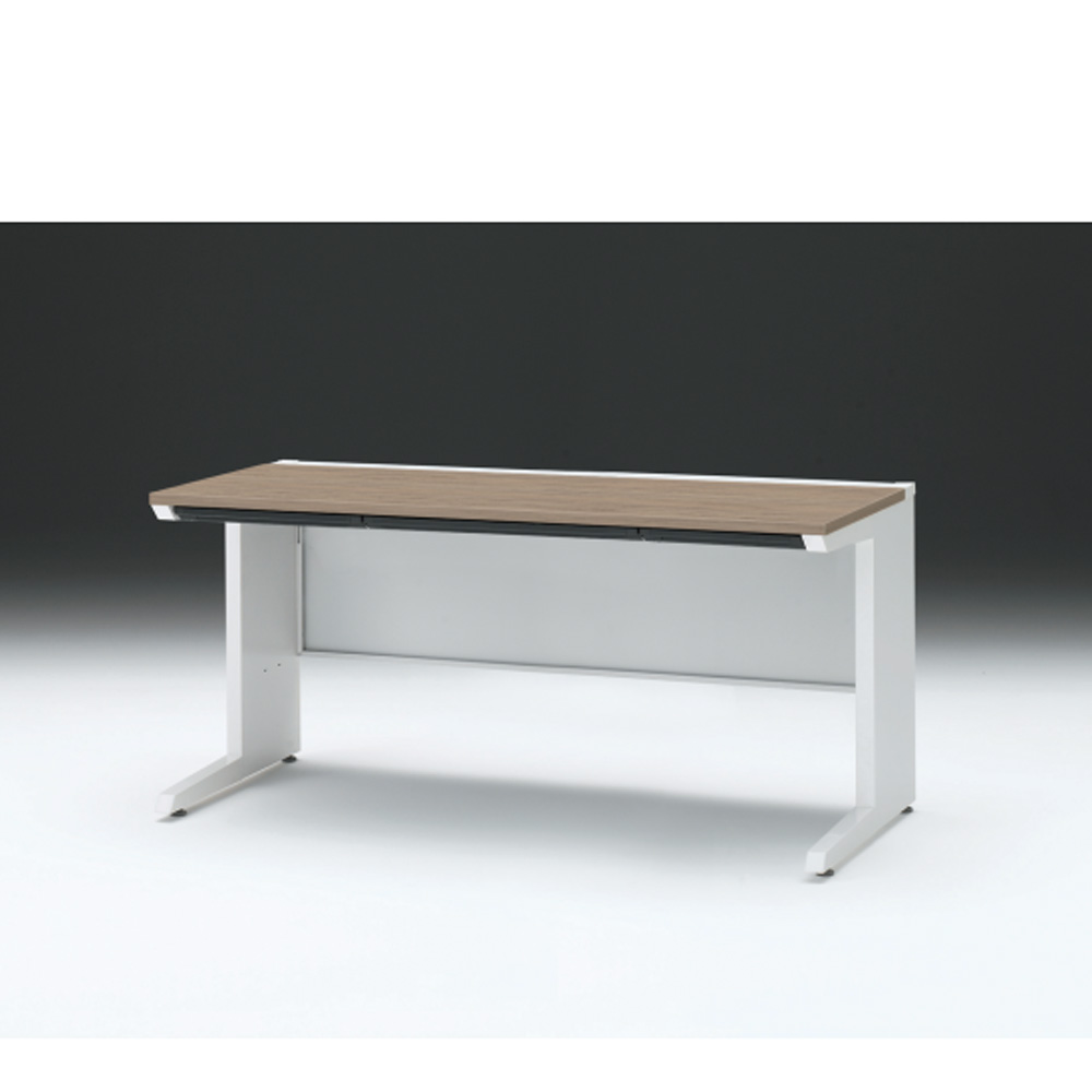 CZRデスク 平机 CZR-157HAC-971 浅型センター引出し付 L脚 W1500× D700 [ 本体: ホワイトW・天板: 71 / アッシュドオークM]