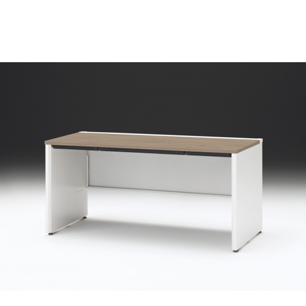 CZRデスク 平机 CZR-157HAPC-971 浅型センター引出し付 パネル脚 W1500× D700 [ 本体: ホワイトW・天板: 71 / アッシュドオークM]