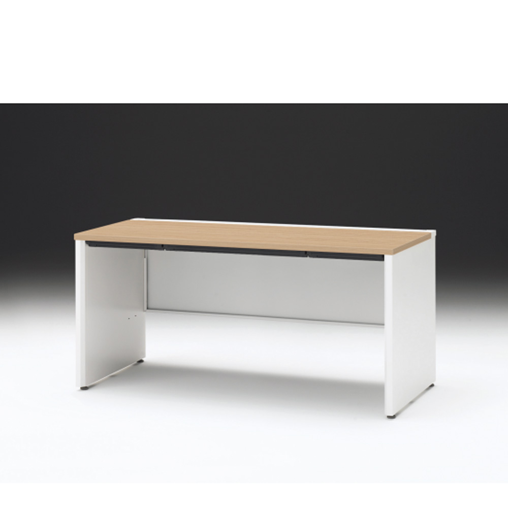 CZRデスク 平机 CZR-157HAPC-992 浅型センター引出し付 パネル脚 W1500× D700 [ 本体: ホワイトW・天板: 92 / ホワイトオークM]