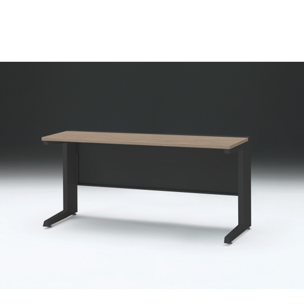 CZRデスク 平机 CZR-156JAC-171 センター引出しなし L脚 W1500× D600 [ 本体: ブラックT・天板: 71 / アッシュドオークM]
