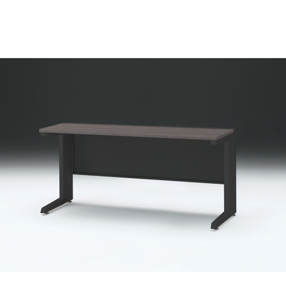CZRデスク 平机 CZR-156JAC-181 センター引出しなし L脚 W1500× D600 [ 本体: ブラックT・天板: 81 / アッシュドオークD]