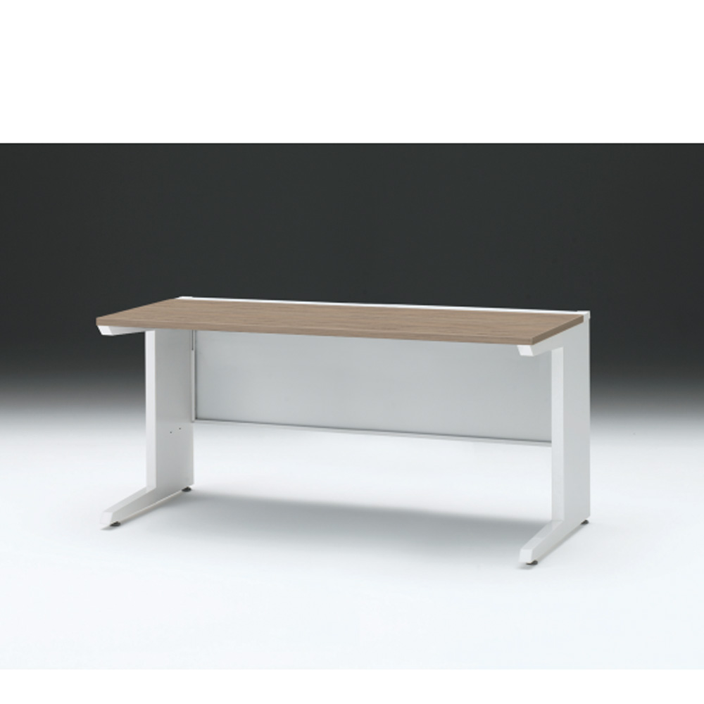 CZRデスク 平机 CZR-157JAC-971 センター引出しなし L脚 W1500× D700 [ 本体: ホワイトW・天板: 71 / アッシュドオークM]