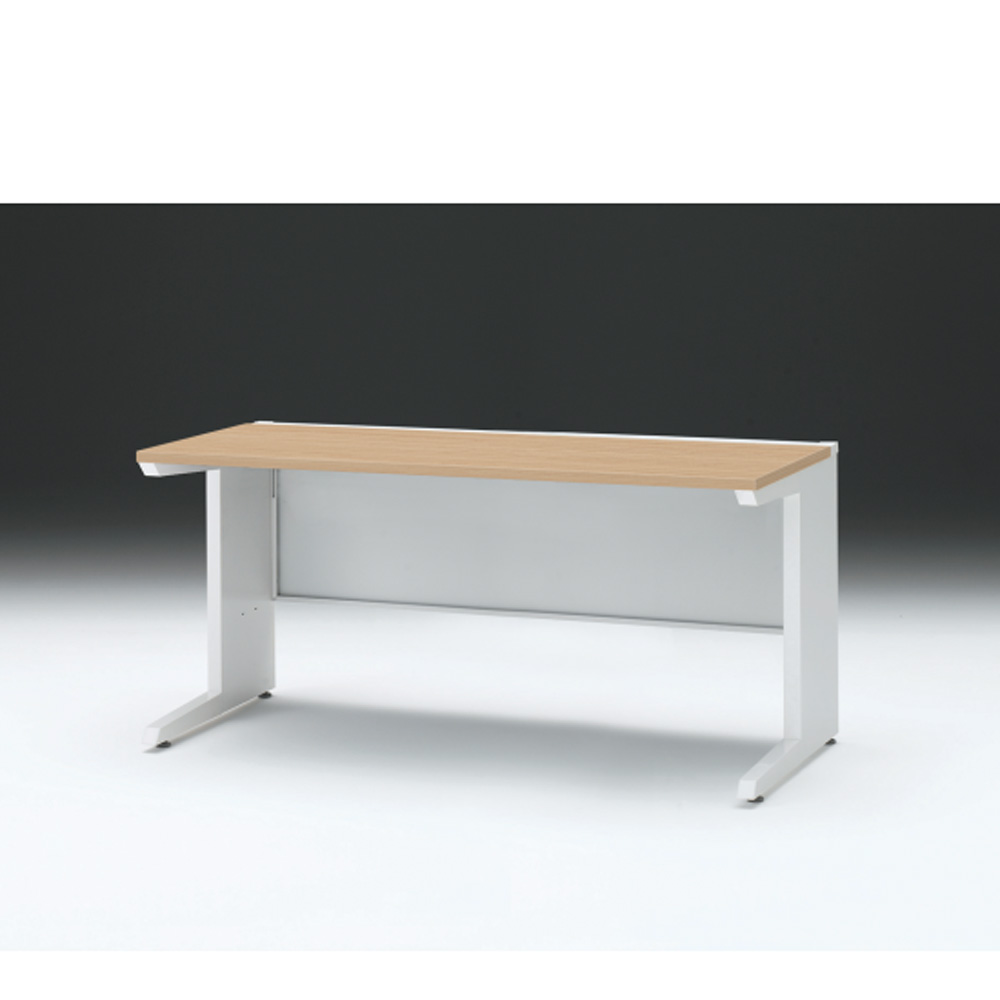 CZRデスク 平机 CZR-157JAC-992 センター引出しなし L脚 W1500× D700 [ 本体: ホワイトW・天板: 92 / ホワイトオークM]
