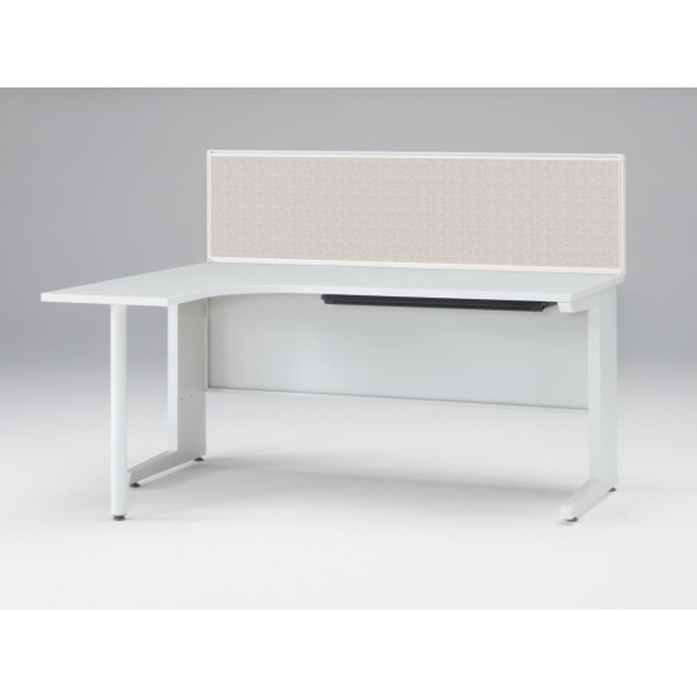 CZR Type S L型オペレーションデスク机上フロントパネル W1600用 机上450 不織布FY CZR-164KBY-9C7 ［W9×ホワイトグレー］