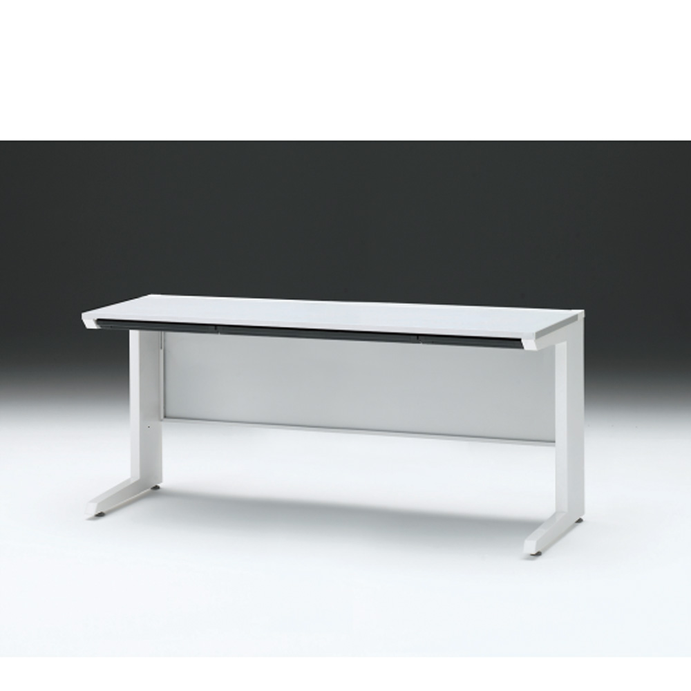 CZRデスク 平机 CZR-166HAC-9W9 浅型センター引出し付 L脚 W1600× D600 [ 本体: ホワイトW・天板: W9 / ホワイトW]