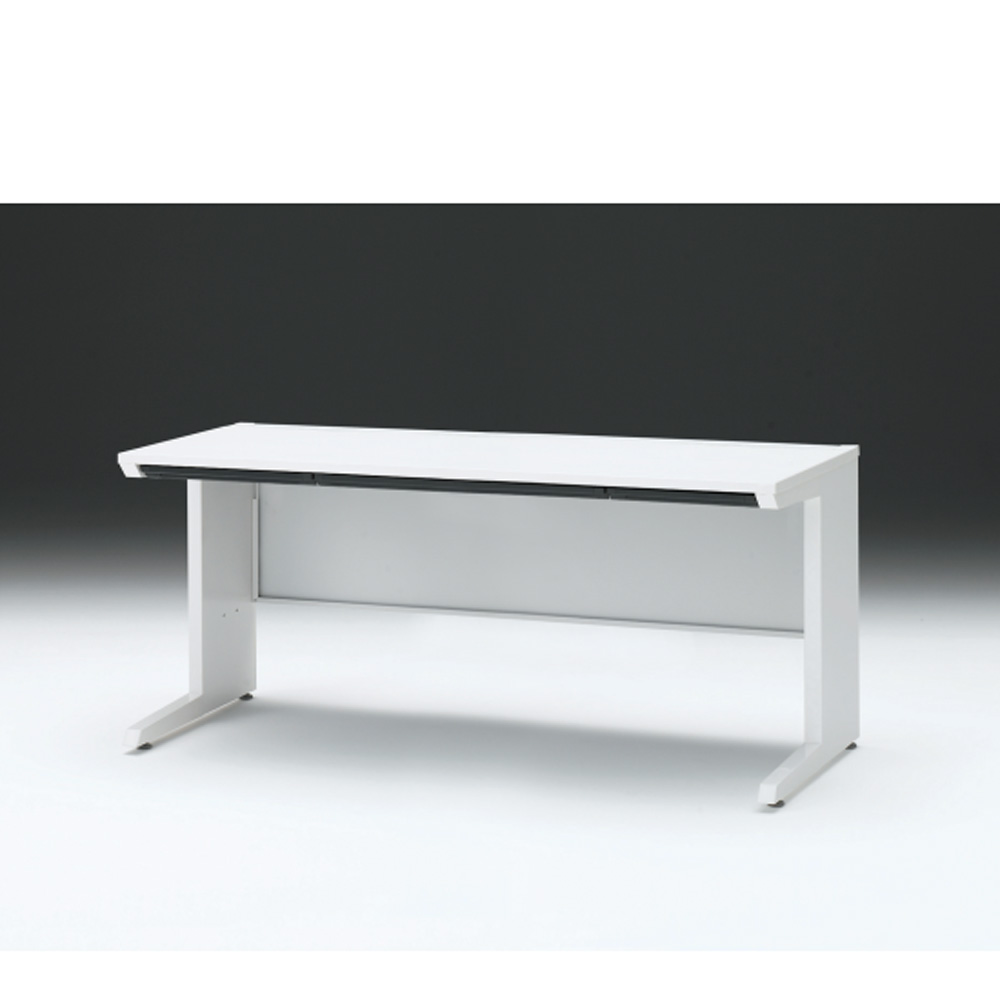 CZRデスク 平机 CZR-167HAC-9W9 浅型センター引出し付 L脚 W1600× D700 [ 本体: ホワイトW・天板: W9 / ホワイトW]