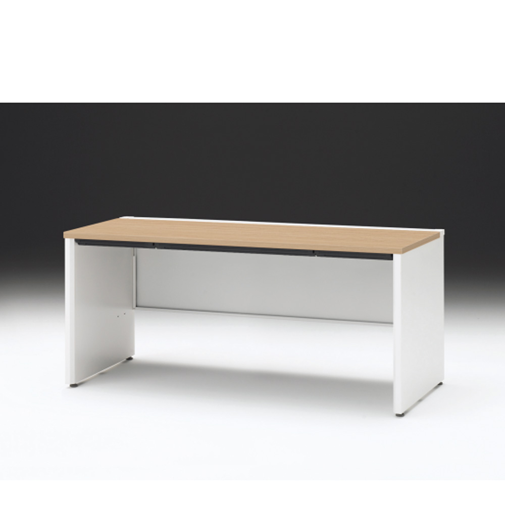 CZRデスク 平机 CZR-167HAPC-992 浅型センター引出し付 パネル脚 W1600× D700 [ 本体: ホワイトW・天板: 92 / ホワイトオークM]