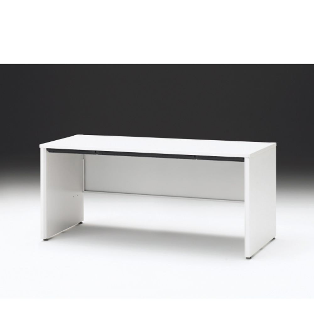 CZRデスク 平机 CZR-167HAPC-9W9 浅型センター引出し付 パネル脚 W1600× D700 [ 本体: ホワイトW・天板: W9 / ホワイトW]