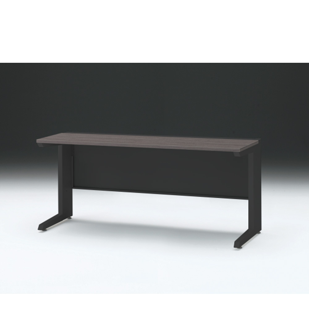 CZRデスク 平机 CZR-166JAC-181 センター引出しなし L脚 W1600× D600 [ 本体: ブラックT・天板: 81 / アッシュドオークD]