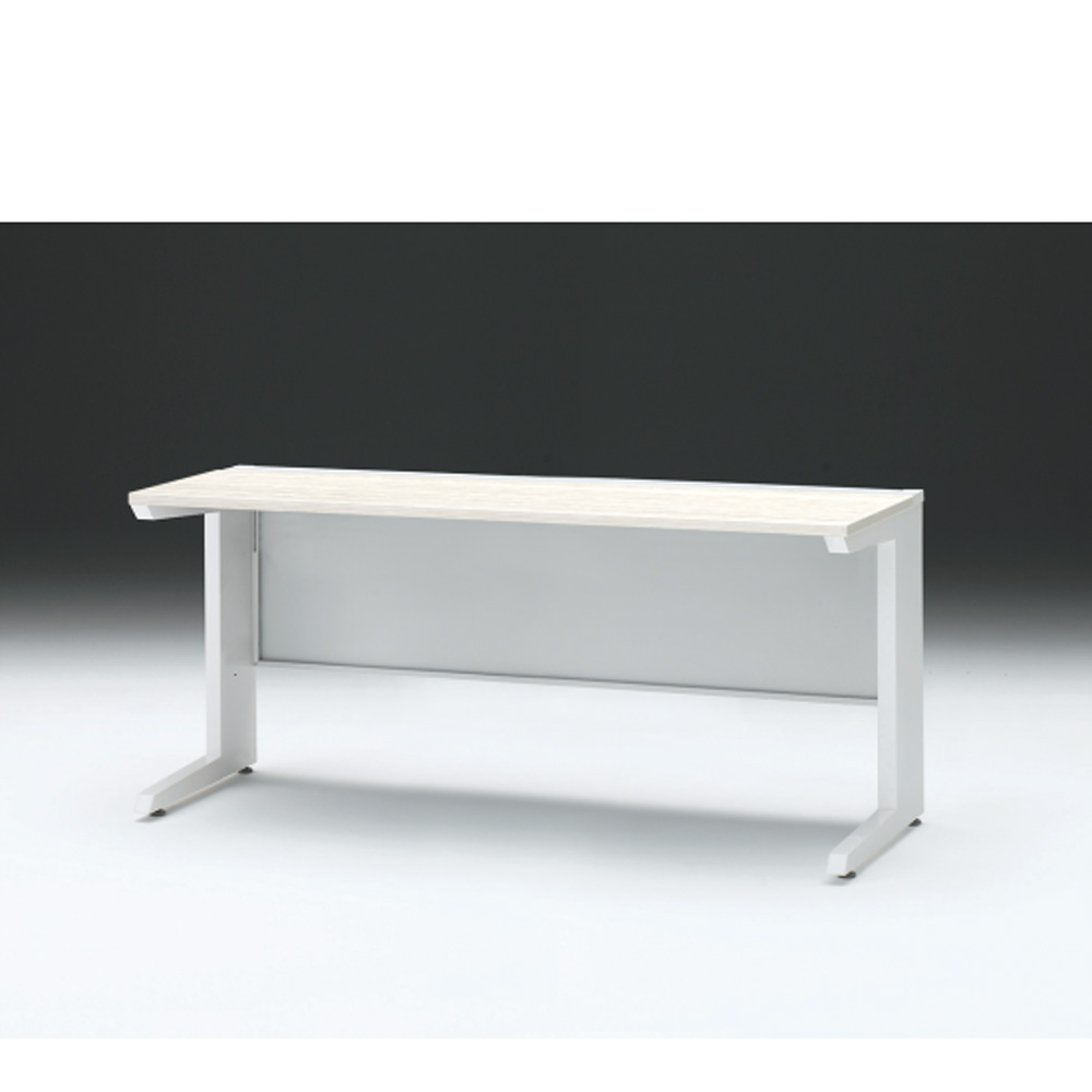 CZRデスク 平机 CZR-166JAC-961 センター引出しなし L脚 W1600× D600 [ 本体: ホワイトW・天板: 61 / アッシュドパインL]