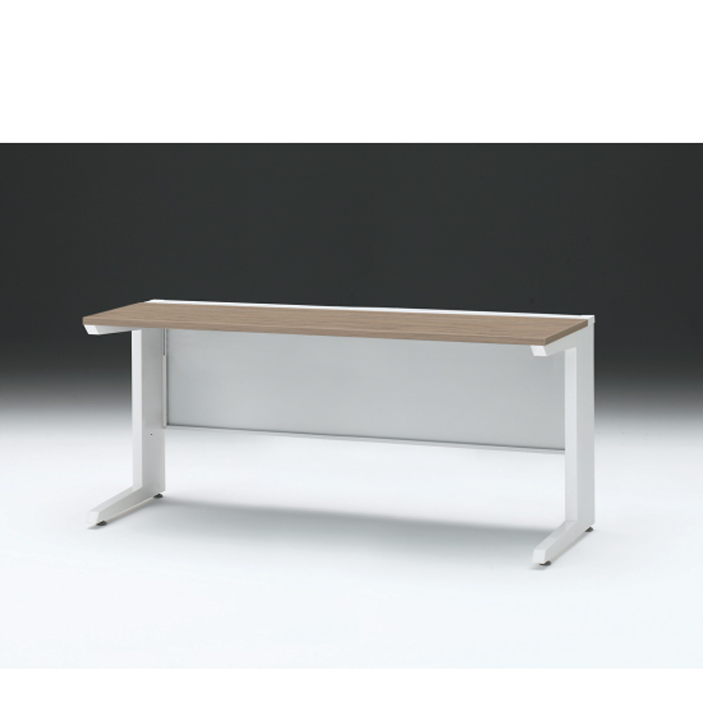 CZRデスク 平机 CZR-166JAC-971 センター引出しなし L脚 W1600× D600 [ 本体: ホワイトW・天板: 71 / アッシュドオークM]