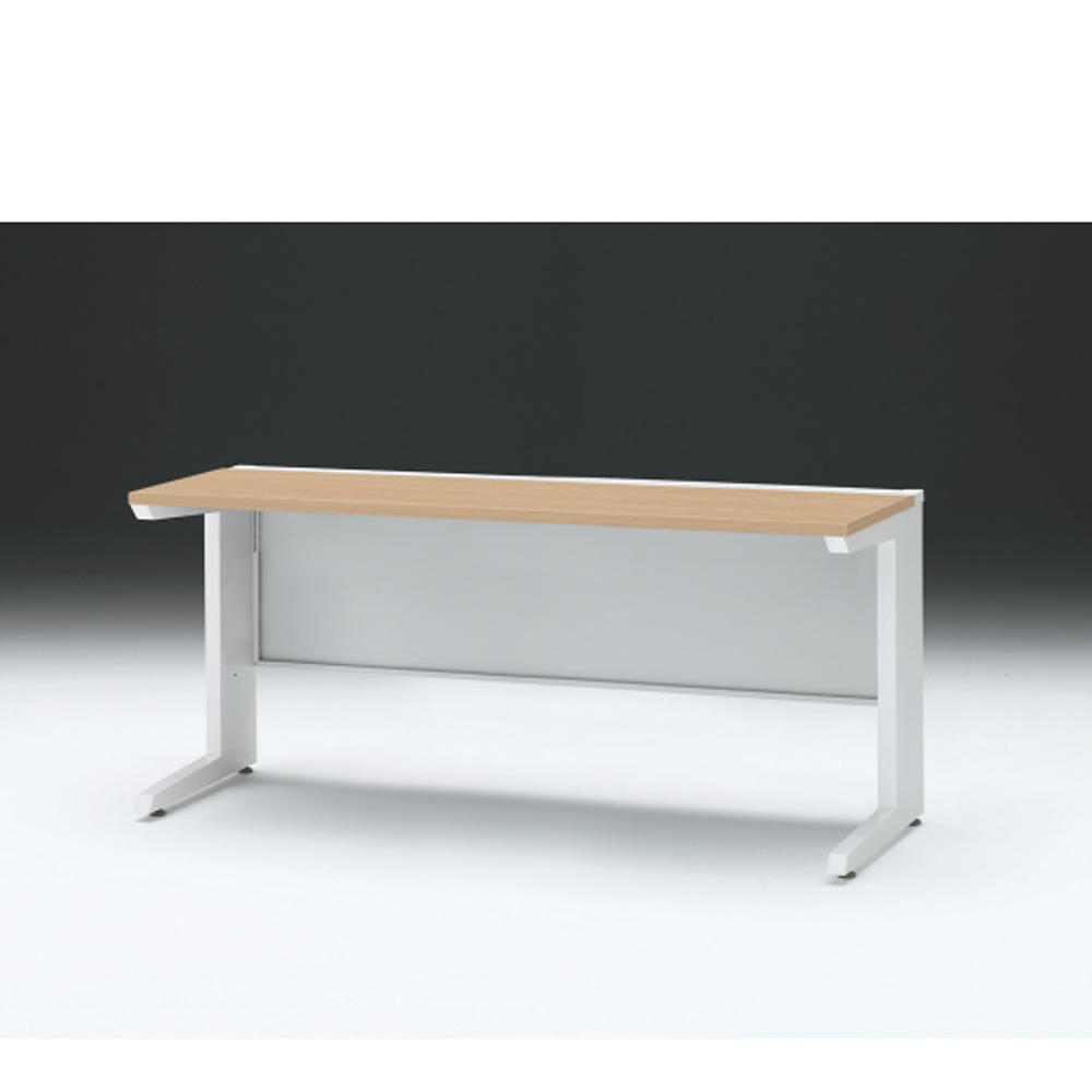 CZRデスク 平机 CZR-166JAC-992 センター引出しなし L脚 W1600× D600 [ 本体: ホワイトW・天板: 92 / ホワイトオークM]