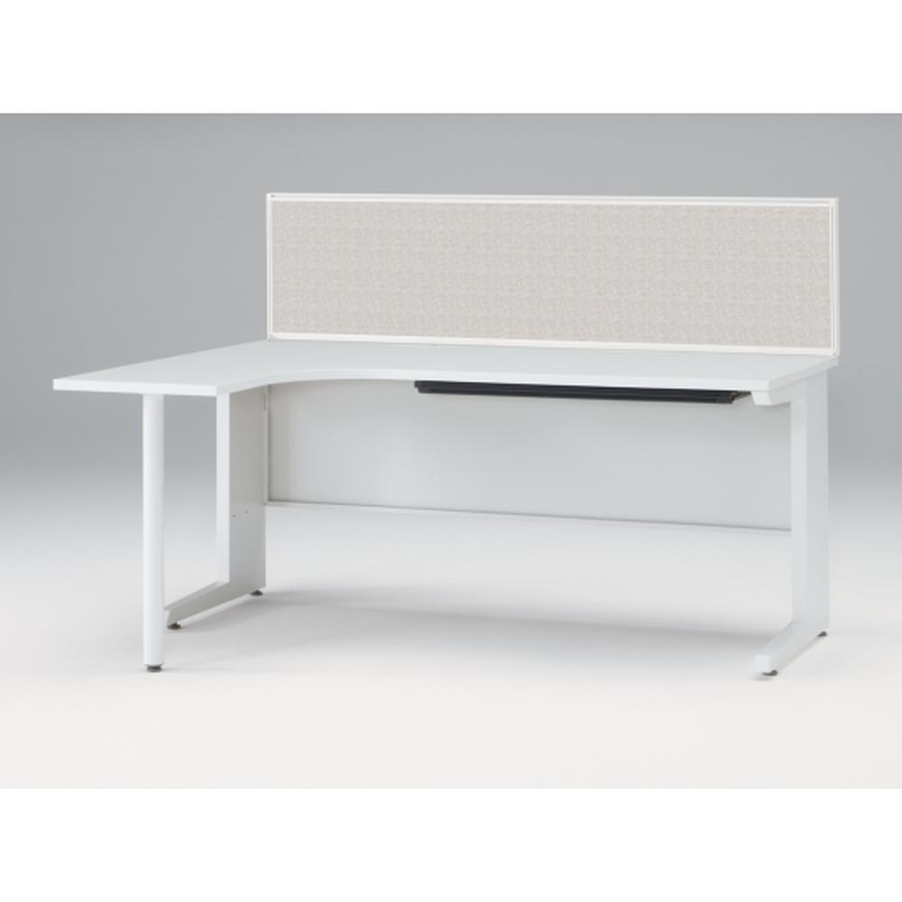 CZR Type S L型オペレーションデスク机上フロントパネル W1800用 机上450 不織布FY CZR-184KBY-9C7 ［W9×ホワイトグレー］