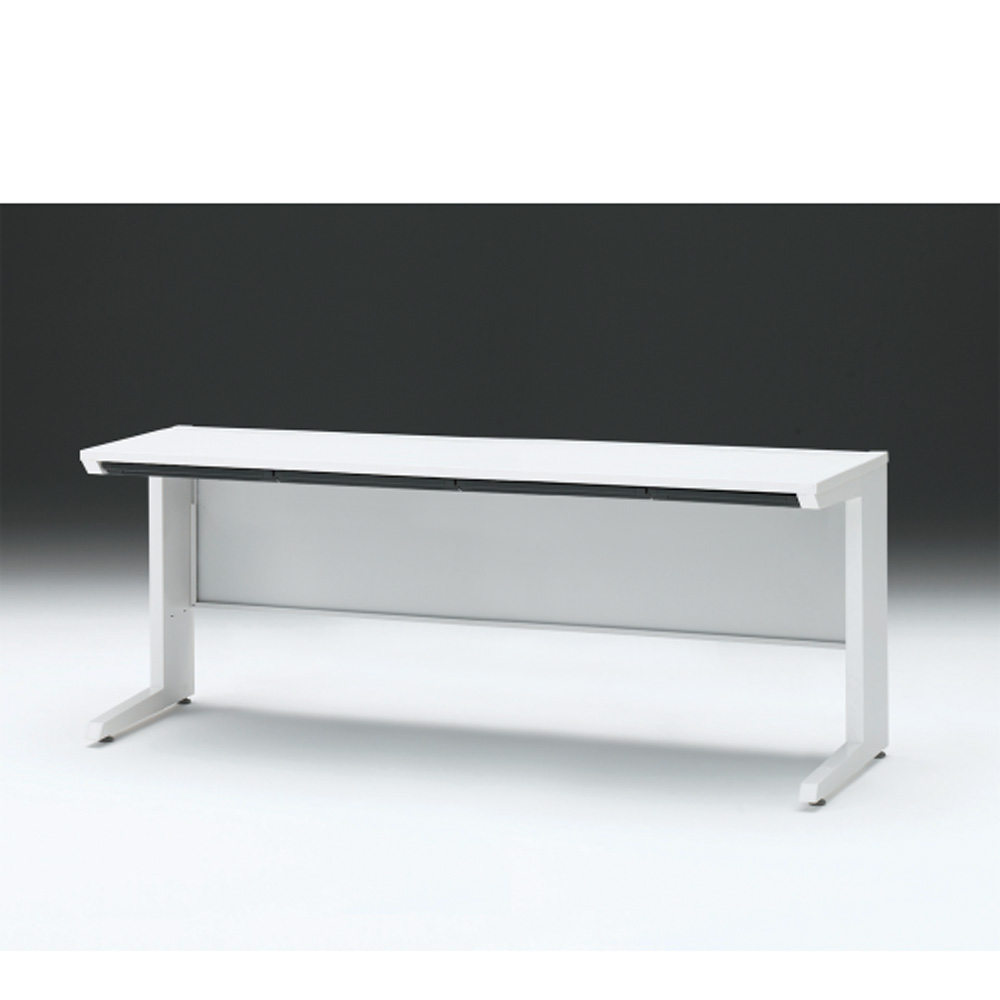 CZRデスク 平机 CZR-186HAC-9W9 浅型センター引出し付 L脚 W1800× D600 [ 本体: ホワイトW・天板: W9 / ホワイトW]