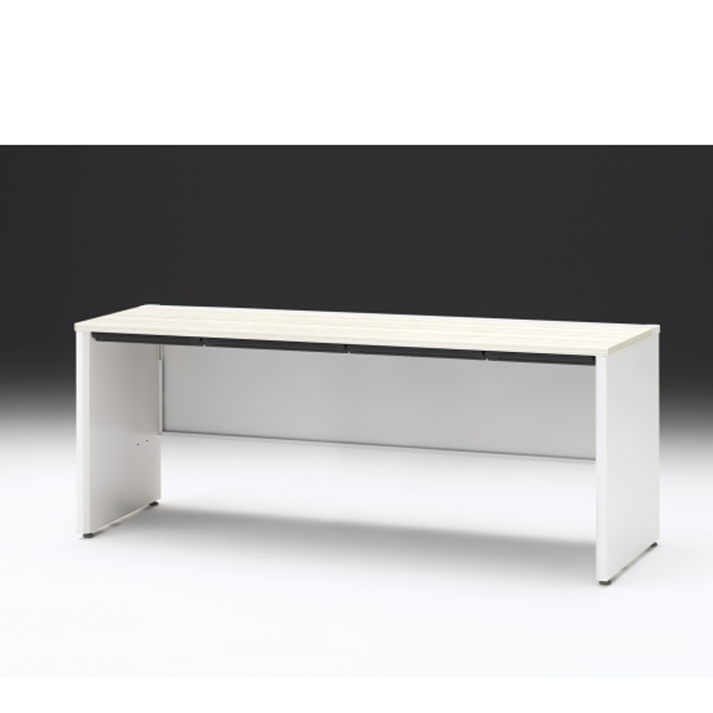 CZRデスク 平机 CZR-186HAPC-961 浅型センター引出し付 パネル脚 W1800× D600 [ 本体: ホワイトW・天板: 61 / アッシュドパインL]