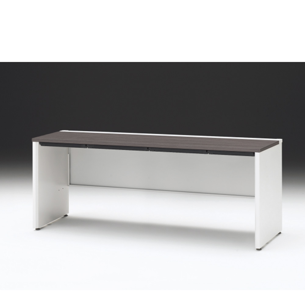 CZRデスク 平机 CZR-186HAPC-981 浅型センター引出し付 パネル脚 W1800× D600 [ 本体: ホワイトW・天板: 81 / アッシュドオークD]