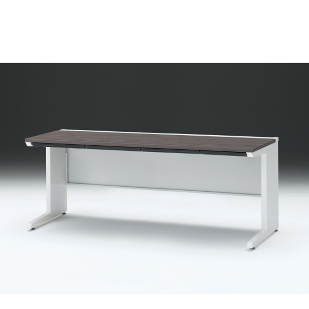 CZRデスク 平机 CZR-187HAC-981 浅型センター引出し付 L脚 W1800× D700 [ 本体: ホワイトW・天板: 81 / アッシュドオークD]