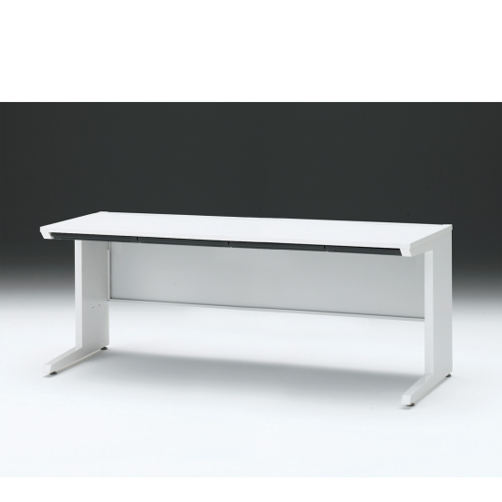 CZRデスク 平机 CZR-187HAC-9W9 浅型センター引出し付 L脚 W1800× D700 [ 本体: ホワイトW・天板: W9 / ホワイトW]