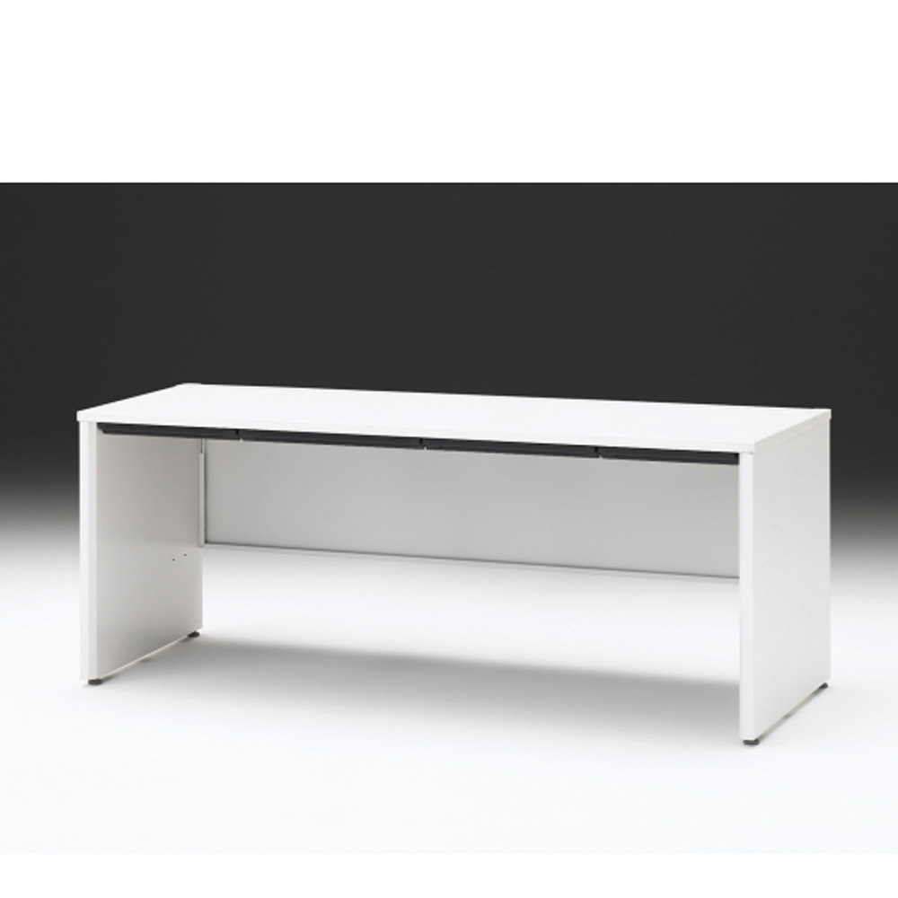 CZRデスク 平机 CZR-187HAPC-9W9 浅型センター引出し付 パネル脚 W1800× D700 [ 本体: ホワイトW・天板: W9 / ホワイトW]