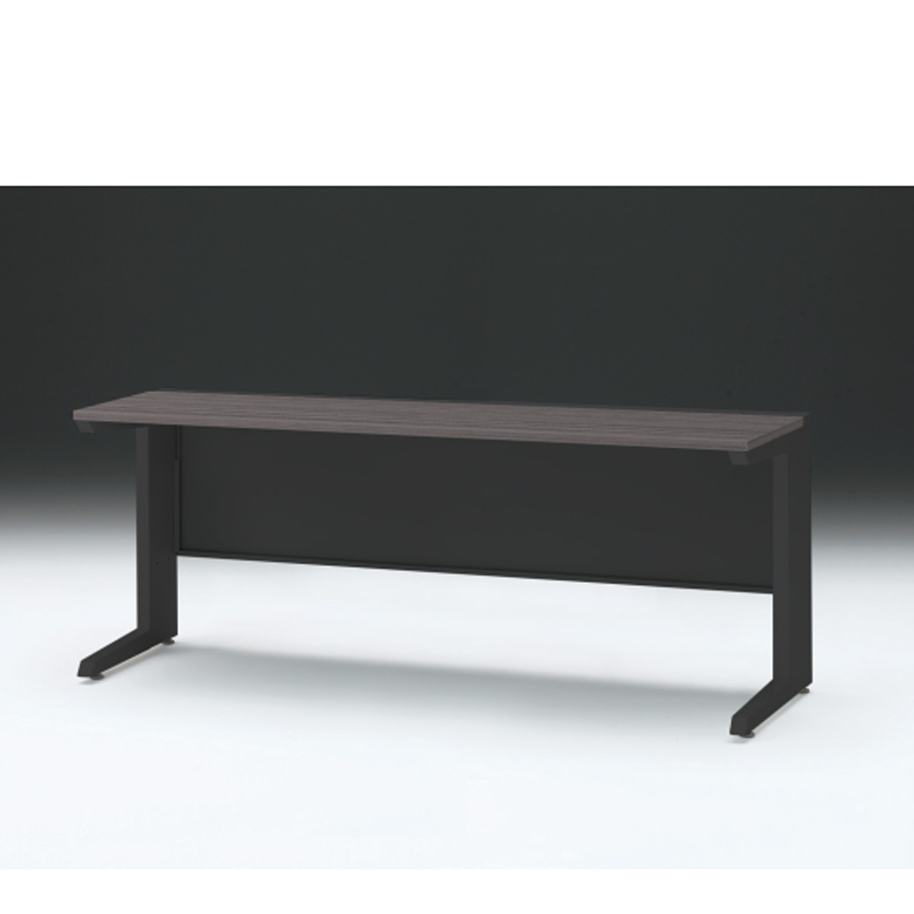 CZRデスク 平机 CZR-186JAC-181 センター引出しなし L脚 W1800× D600 [ 本体: ブラックT・天板: 81 / アッシュドオークD]