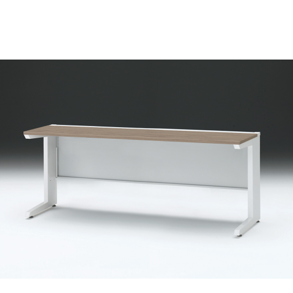 CZRデスク 平机 CZR-186JAC-971 センター引出しなし L脚 W1800× D600 [ 本体: ホワイトW・天板: 71 / アッシュドオークM]