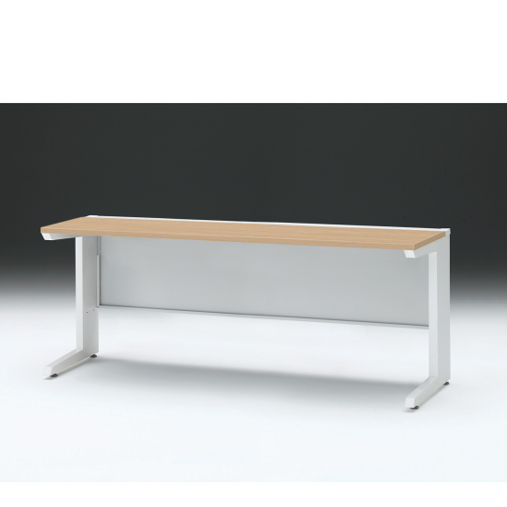 CZRデスク 平机 CZR-186JAC-992 センター引出しなし L脚 W1800× D600 [ 本体: ホワイトW・天板: 92 / ホワイトオークM]