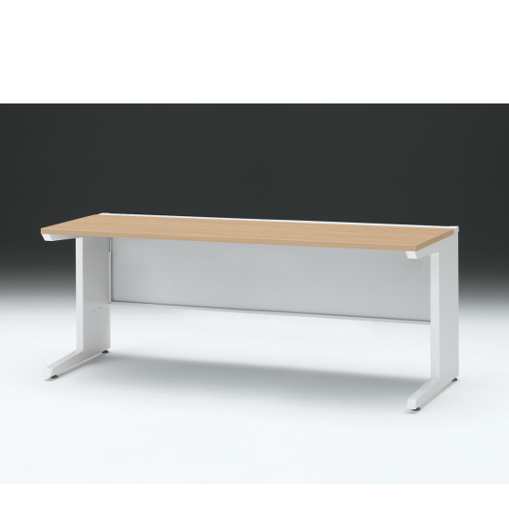 CZRデスク 平机 CZR-187JAC-992 センター引出しなし L脚 W1800× D700 [ 本体: ホワイトW・天板: 92 / ホワイトオークM]