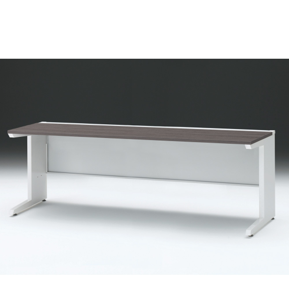 CZRデスク 平机 CZR-207JAC-981 センター引出しなし L脚 W2000× D700 [ 本体: ホワイトW・天板: 81 / アッシュドオークD]