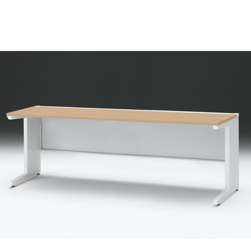 CZRデスク 平机 CZR-207JAC-992 センター引出しなし L脚 W2000× D700 [ 本体: ホワイトW・天板: 92 / ホワイトオークM]