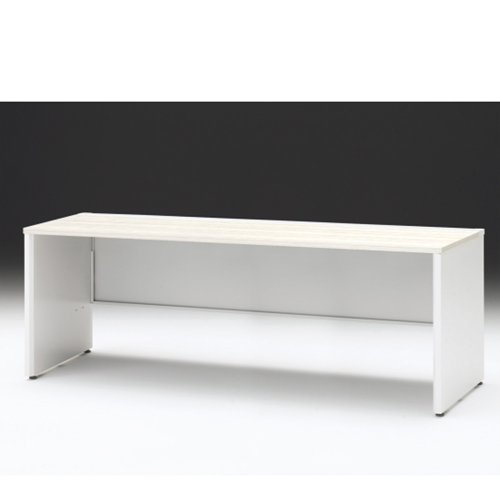 CZRデスク 平机 CZR-207JAPC-961 センター引出しなし パネル脚 W2000× D700 [ 本体: ホワイトW・天板: 61 / アッシュドパインL]